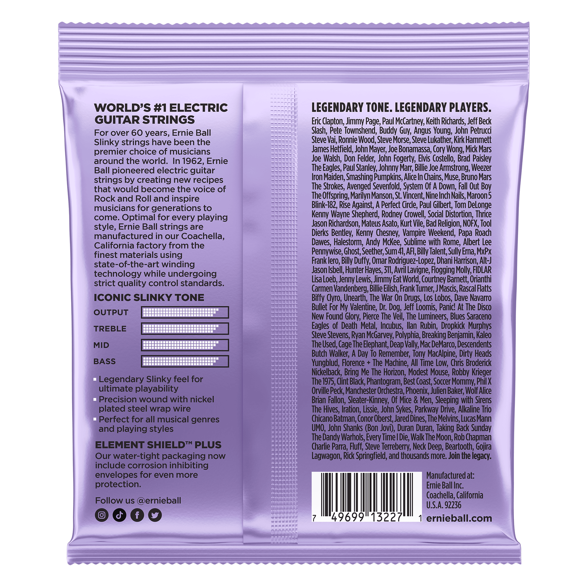 Ernie Ball Ultra Slinky Nickel Wound Electric Guitar Strings 10-48 Gauge - 3 Pack