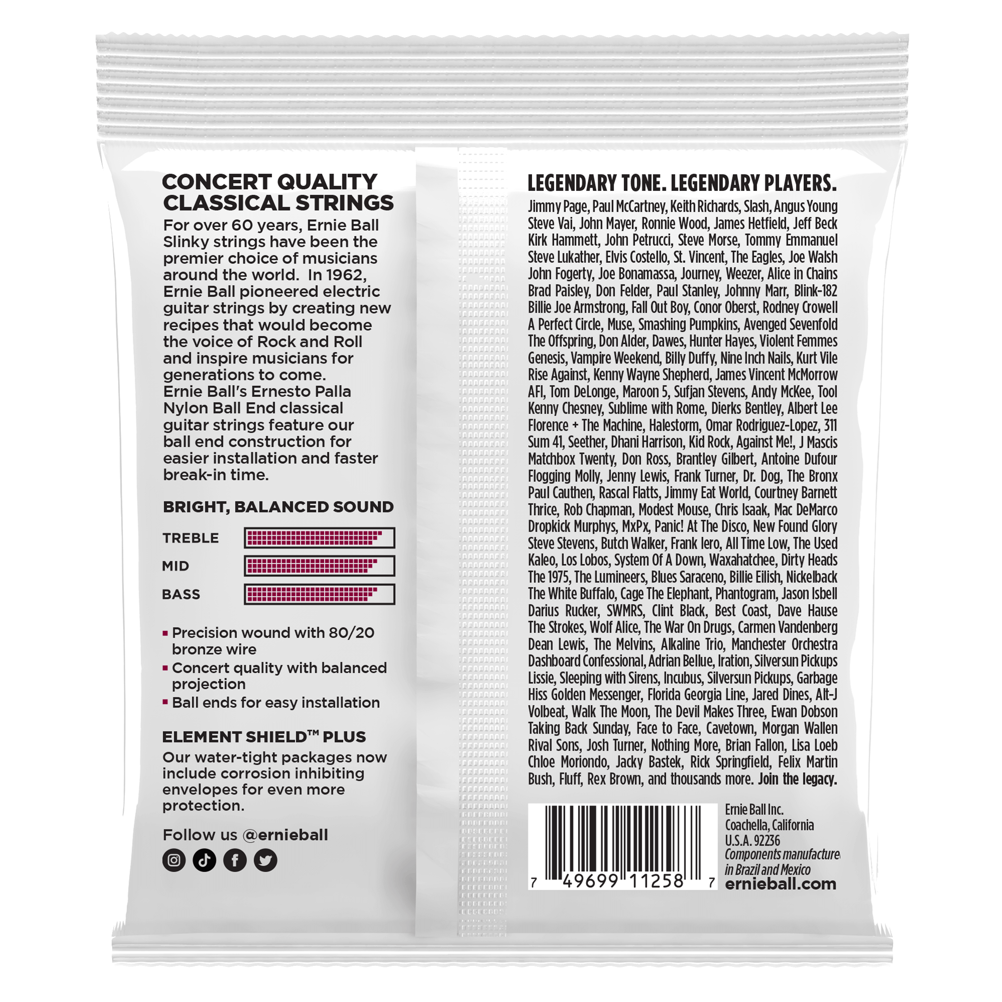 Ernie Ball Ernesto Palla Nylon Ball End Classical Guitar Strings - Black & Gold - 3 Pack