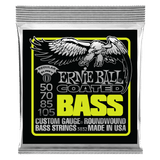 Ernie Ball Regular Slinky Coated Electric Bass Strings, 50-105 Gauge