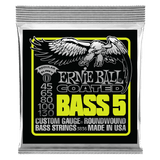Ernie Ball Bass 5 Slinky Coated Electric Bass Strings, 45-130 Gauge