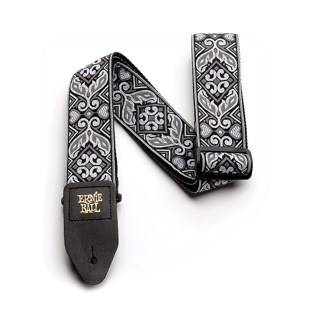 Ernie Ball Tribal Jacquard Guitar Strap in Silver
