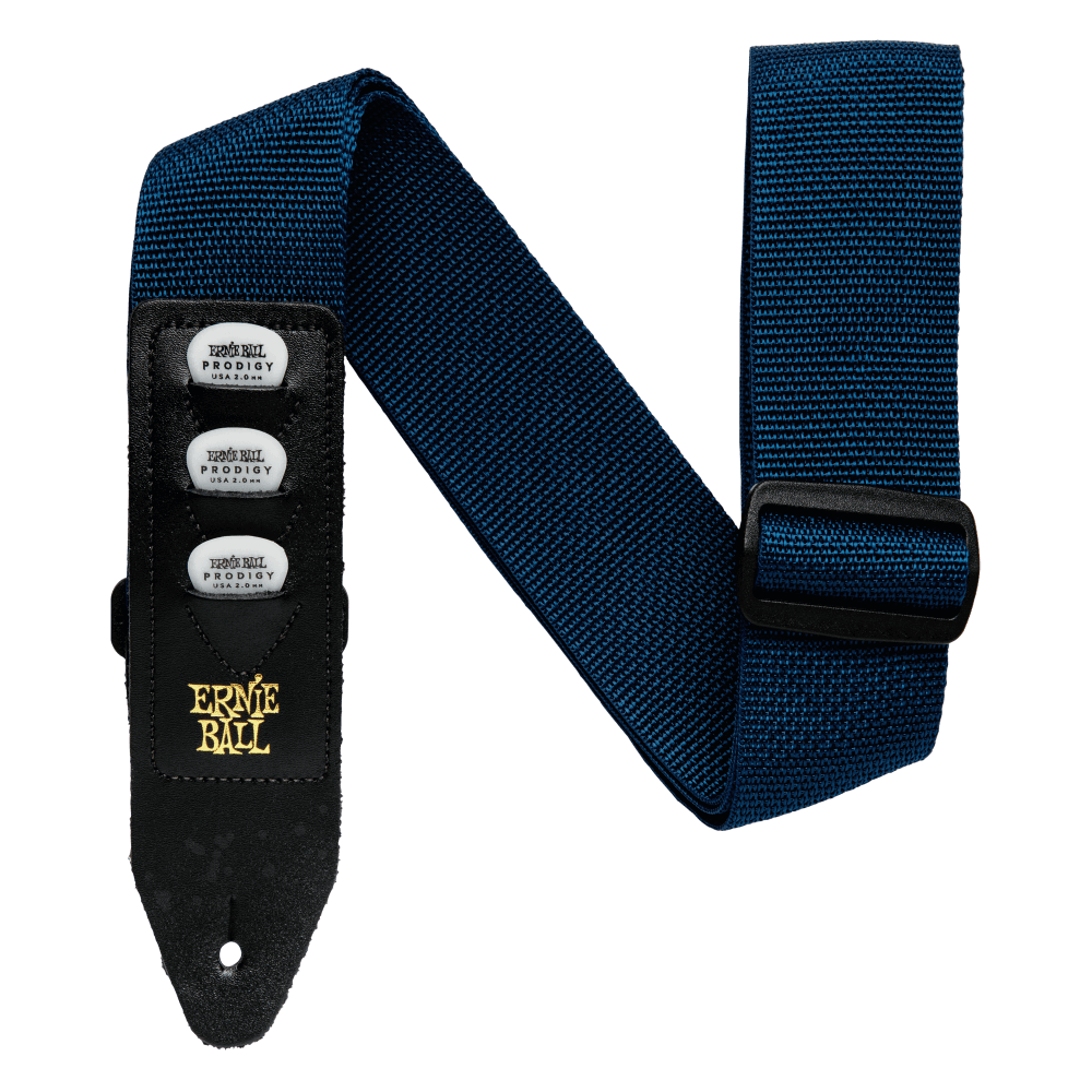 Ernie Ball Navy Pickholder Polypro Guitar Strap