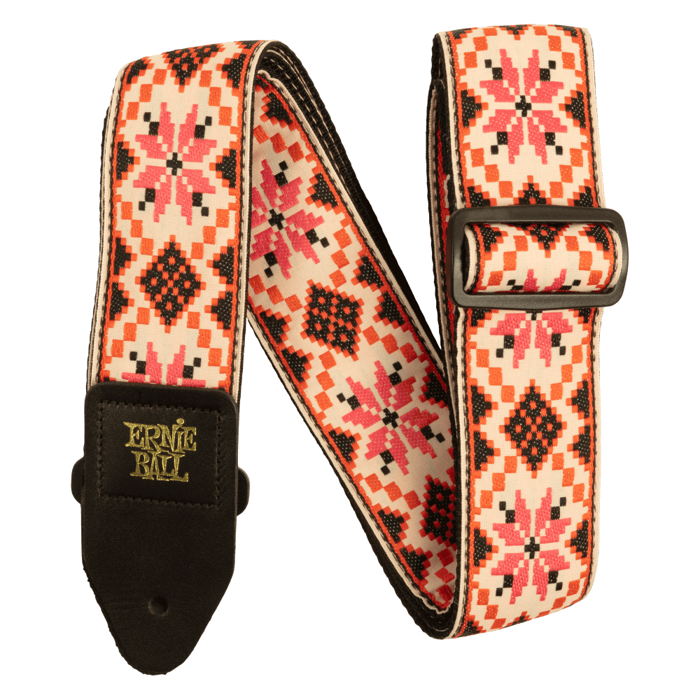 Cinnamon Needlepoint Jacquard Guitar Strap