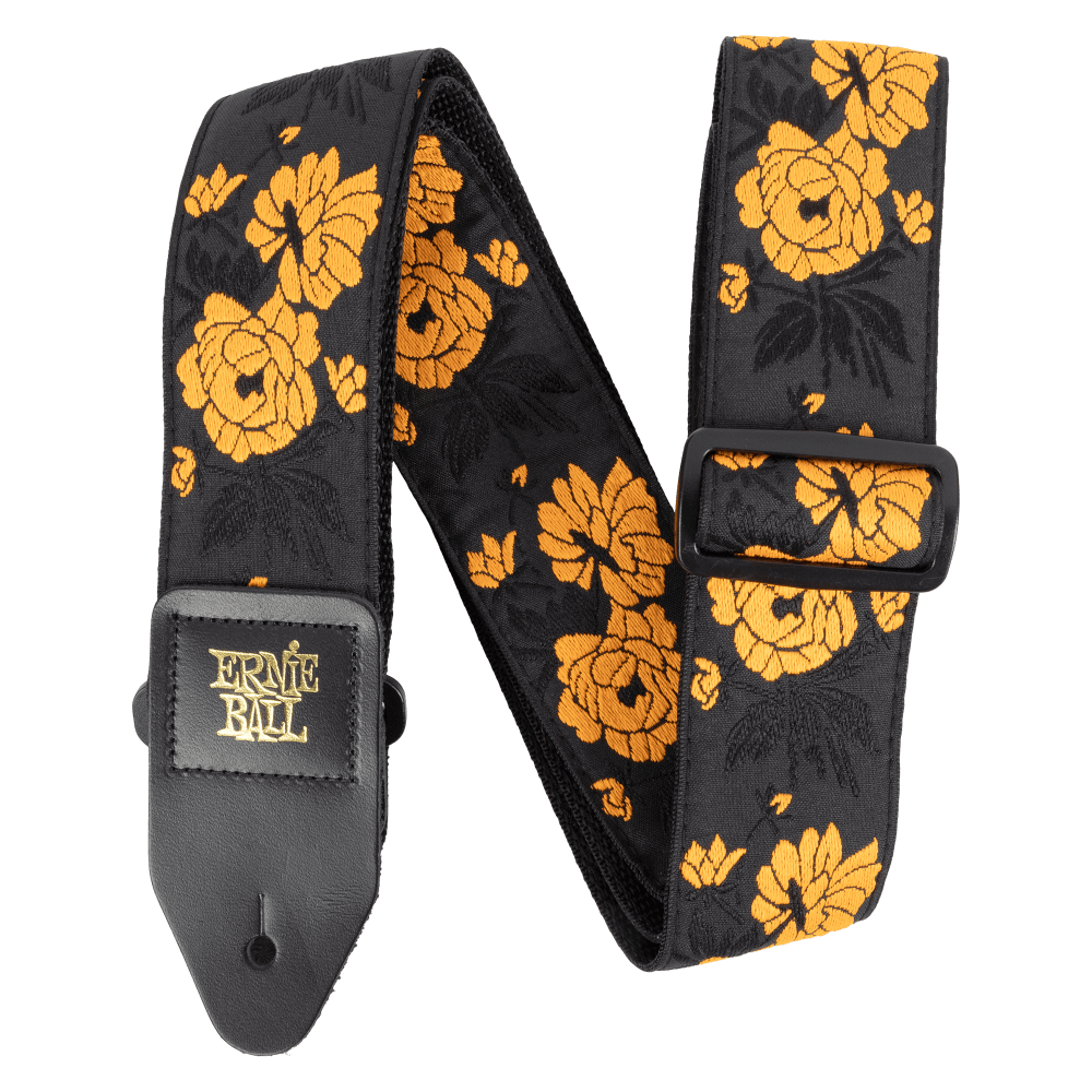 Ernie Ball Jacquard Guitar Strap in Tangerine Rose
