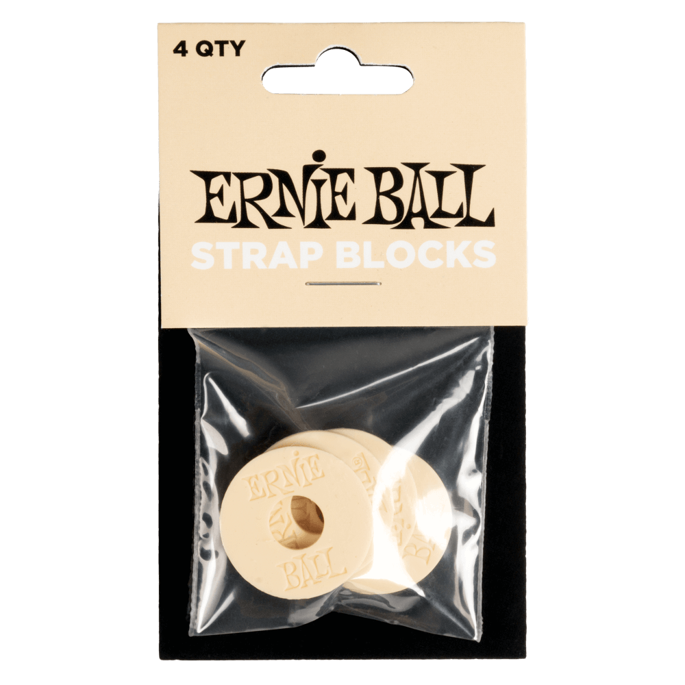 Ernie Ball Guitar Strap Blocks 4 Pack in Cream