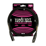Ernie Ball 5ft Braided Male Female XLR Microphone Cable in Black