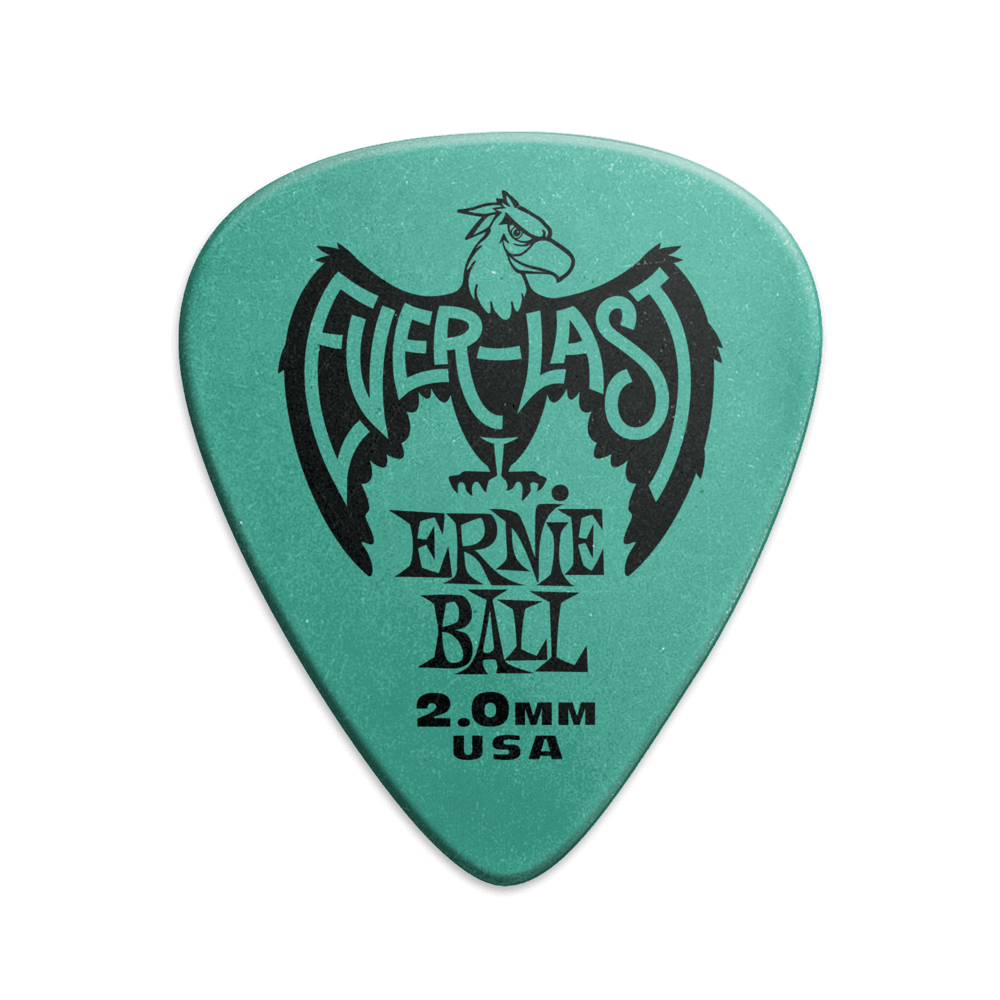 Ernie Ball 2.0 mm Everlast Picks 12 Pack in Teal