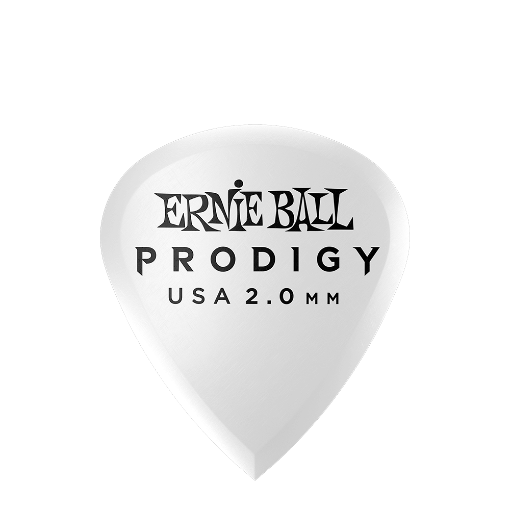 Ernie Ball 2.0 mm Mini Prodigy Picks 6 Pack in White