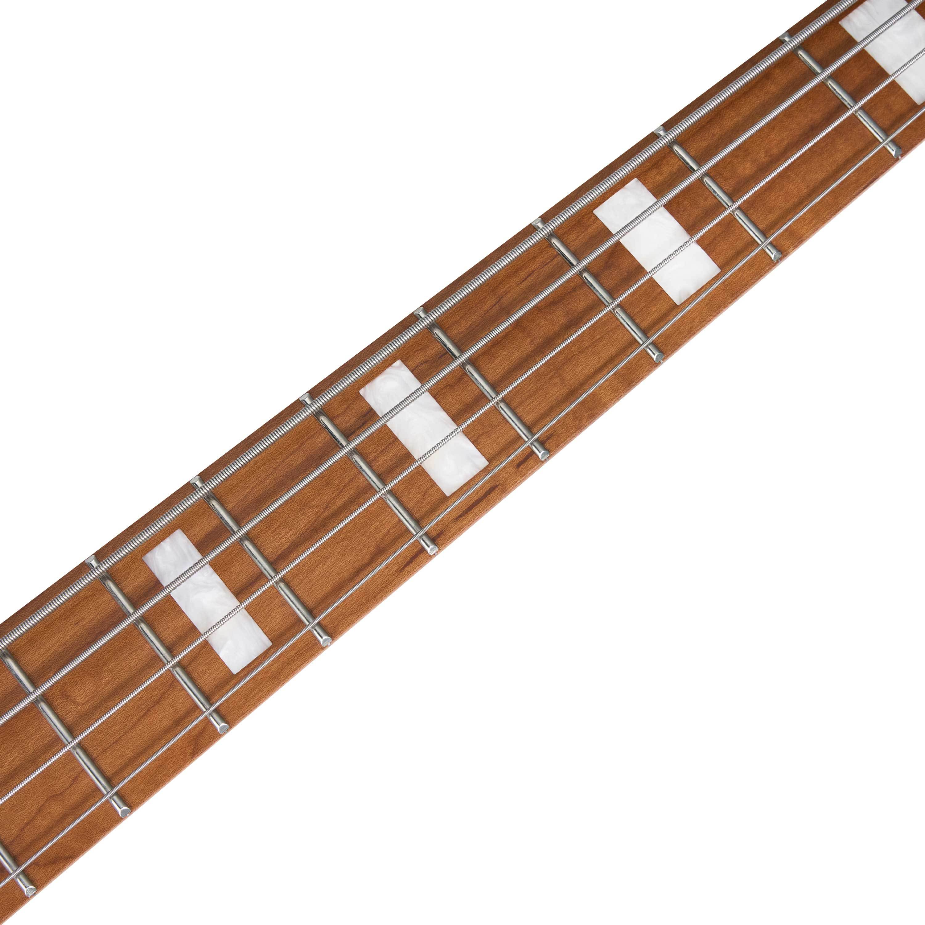 Mooer MBJ420 Bass Guitar in Red Burst with Gigbag