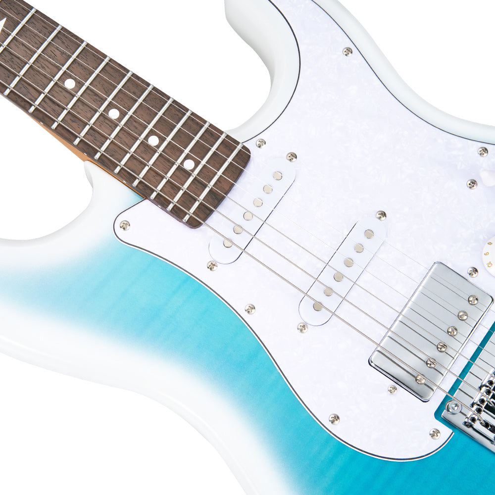 Mooer MSC41 Pro Electric Guitar in Dreamy Blue