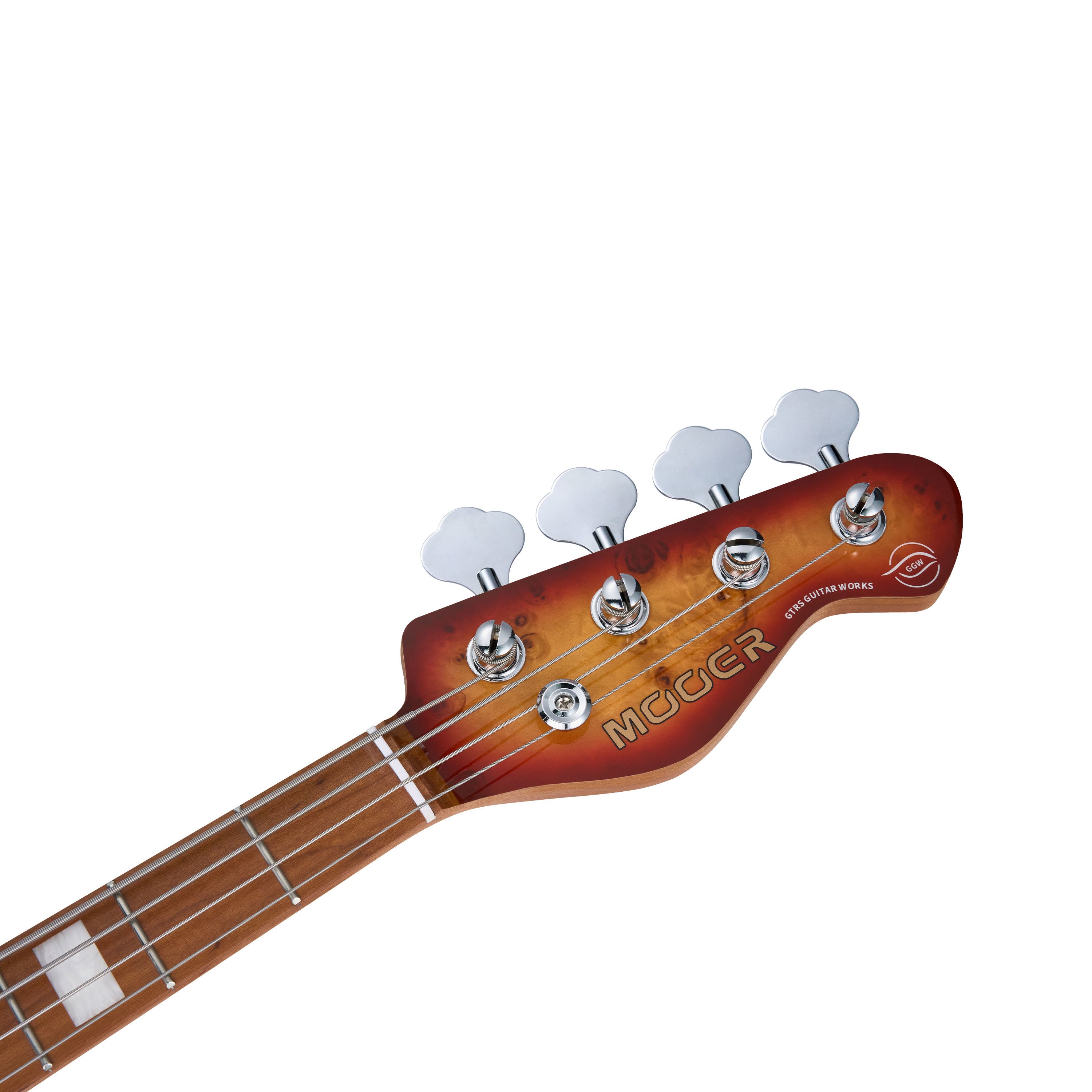 Mooer MBJ420 Bass Guitar in Red Burst with Gigbag