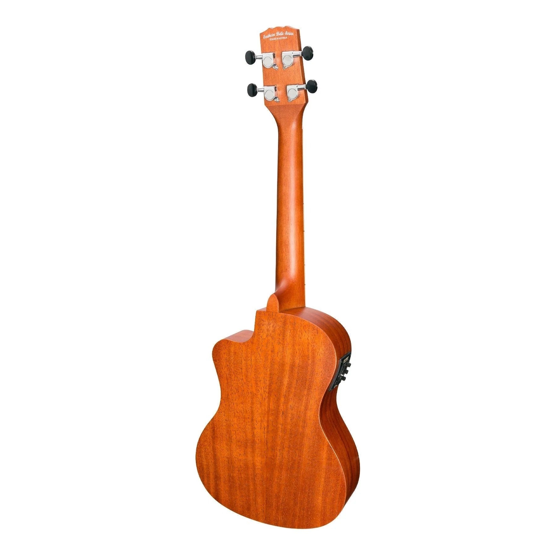 Martinez Southern Belle 6 Series Tenor Ukulele - Solid Mahogany Top Electric Cutaway with Hard Case (Sunburst)