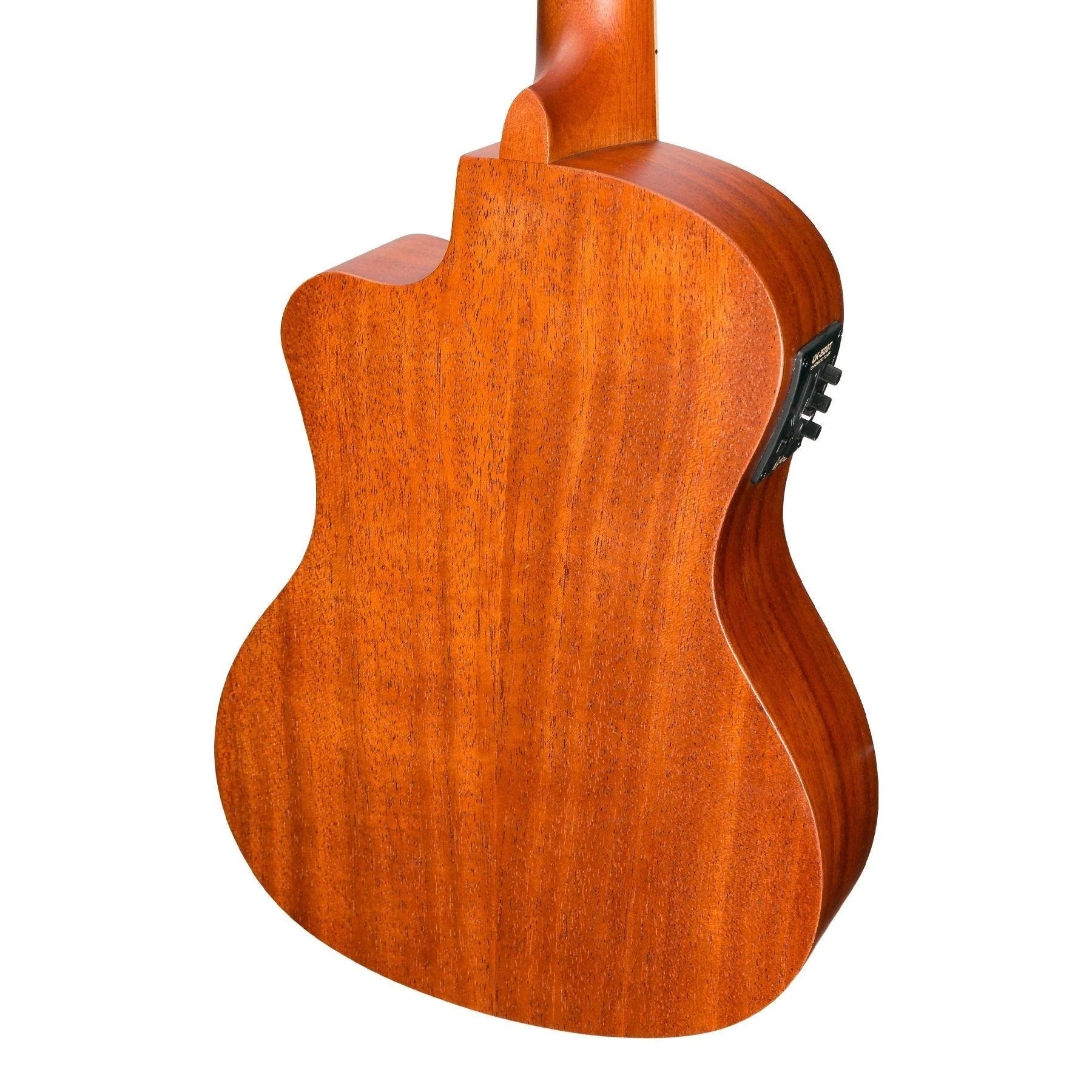 Martinez Southern Belle 6 Series Tenor Ukulele - Solid Mahogany Top Electric Cutaway with Hard Case (Sunburst)