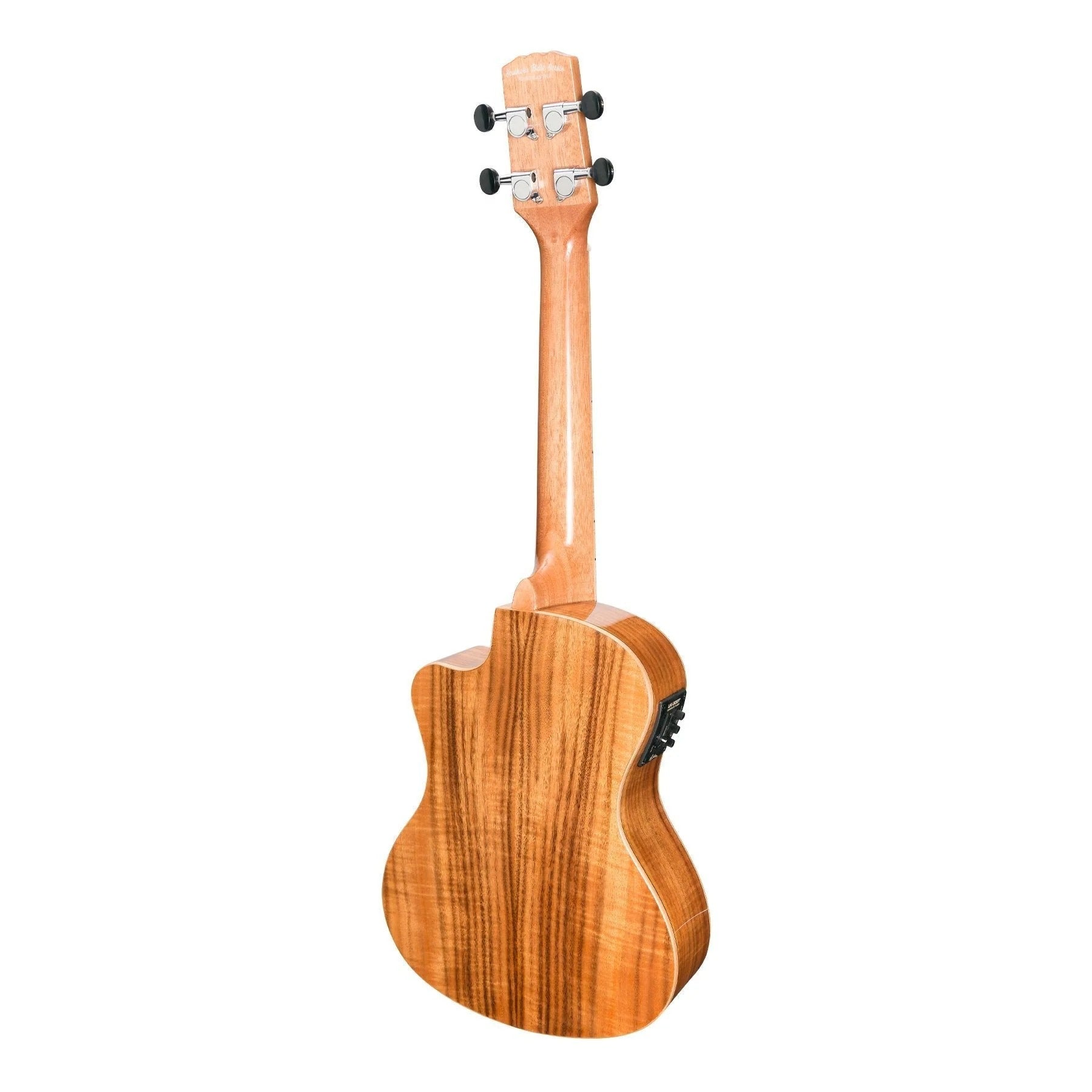 Martinez Southern Belle 8 Series Tenor Ukulele - Solid Koa Top Electric Cutaway with Hard Case (Natural Gloss)