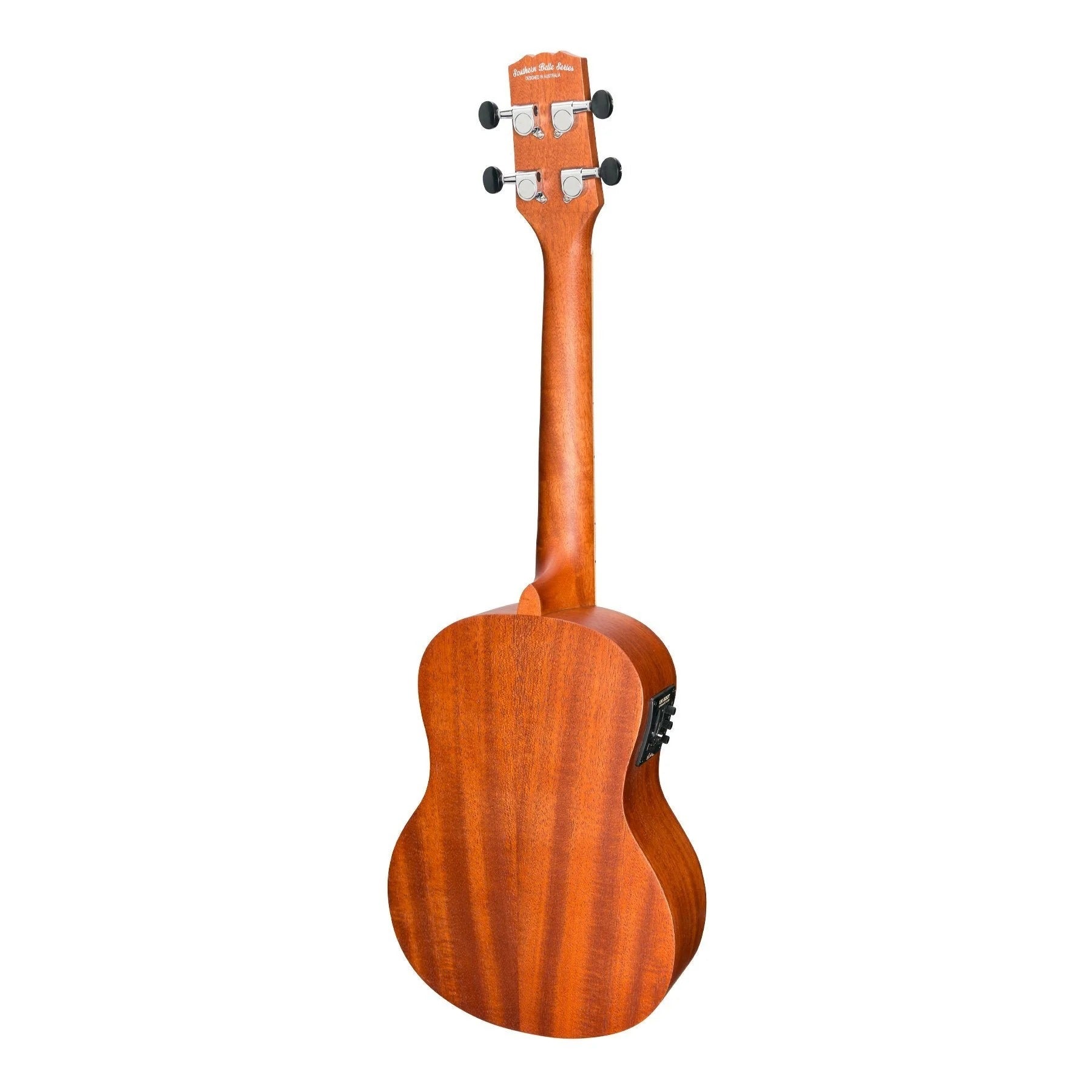 Martinez Southern Belle 6 Series Tenor Ukulele - Solid Mahogany Top Electric with Hard Case (Sunburst)
