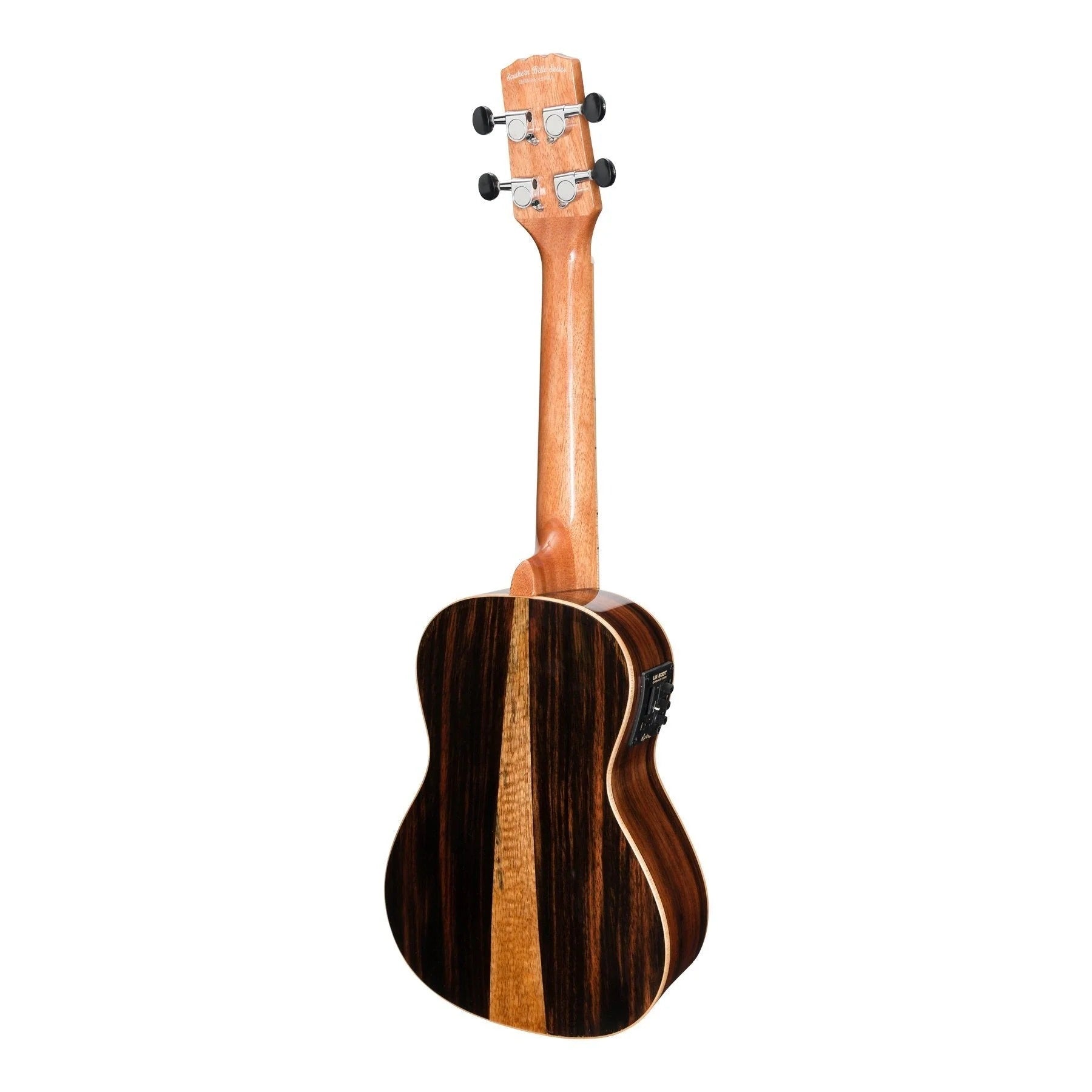 Martinez Southern Belle 7 Series Spruce Electric Concert Ukulele with Hard Case (Natural Gloss)