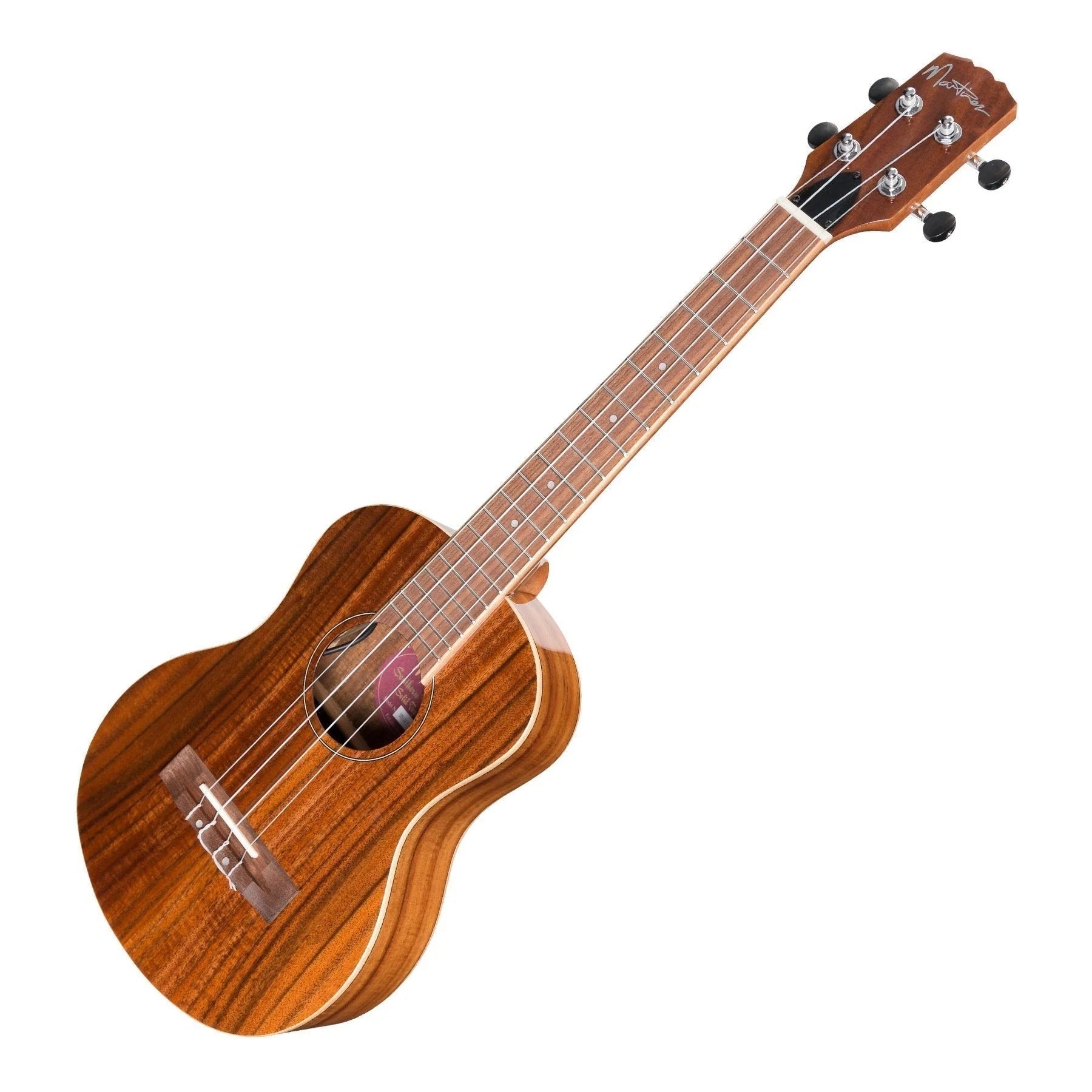 Martinez Southern Belle 8 Series Koa Electric Tenor Ukulele - Premium Solid Top with Hard Case