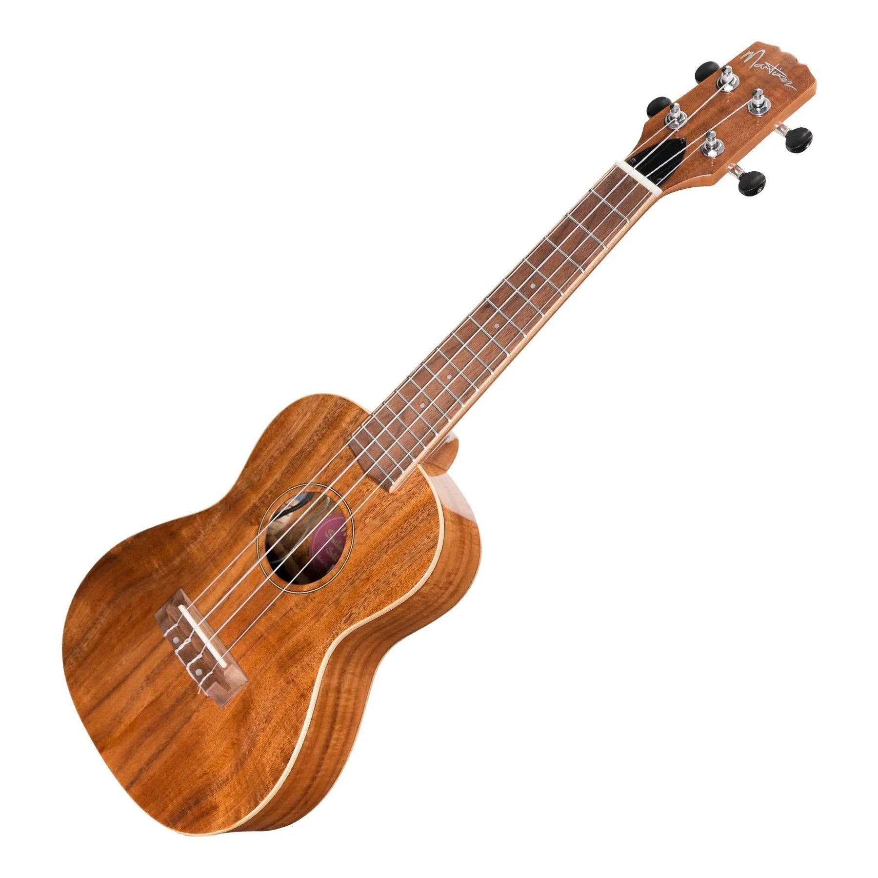 Martinez Southern Belle 8 Series Koa Electric Concert Ukulele with Hard Case (Natural Gloss)