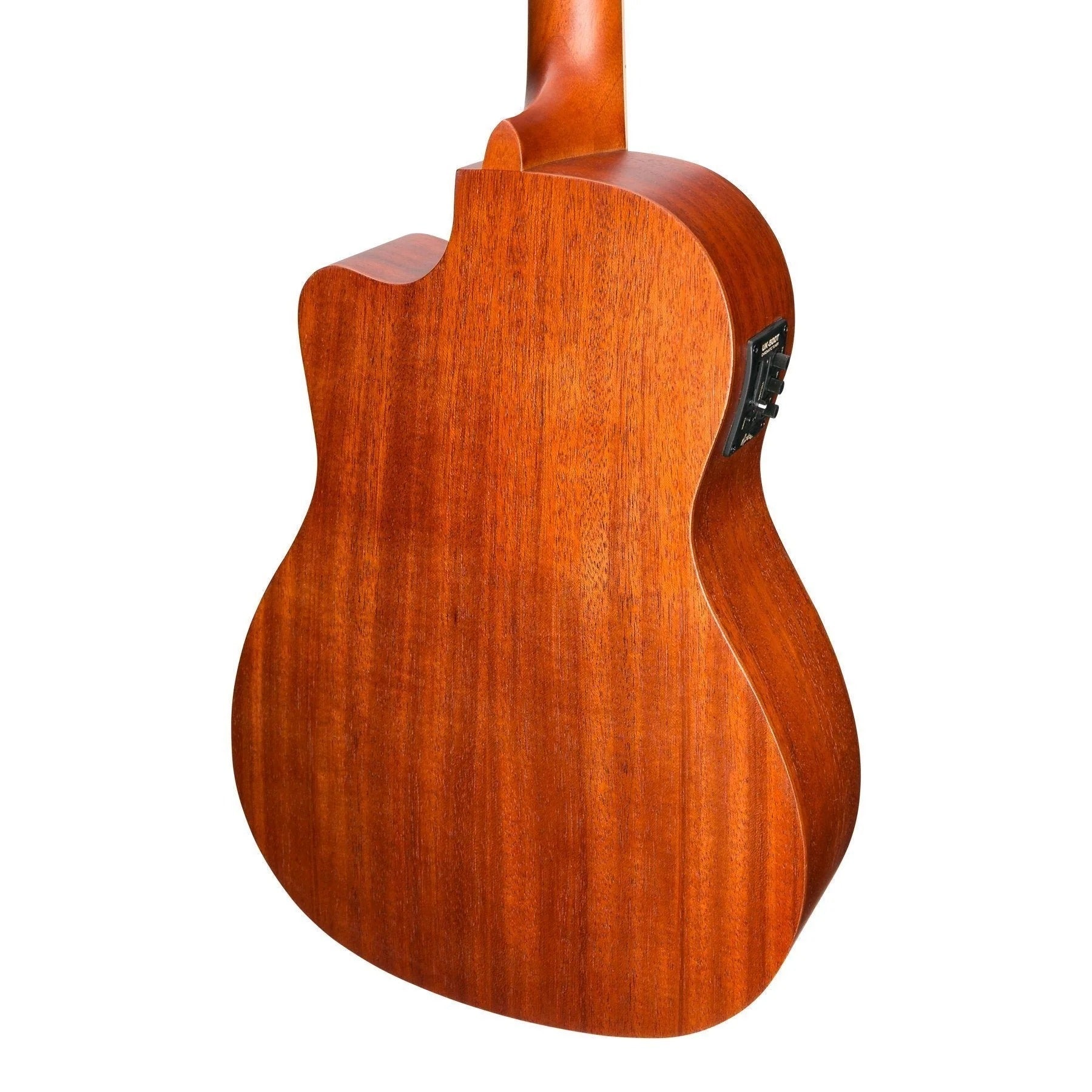Martinez Southern Belle 6 Series Mahogany Electric Cutaway Baritone Ukulele with Hard Case (Sunburst)