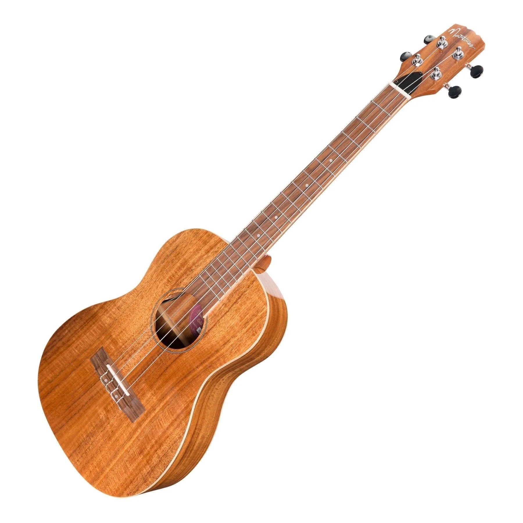 Martinez Southern Belle 8 Series Koa Electric Baritone Ukulele with Hard Case (Natural Gloss)