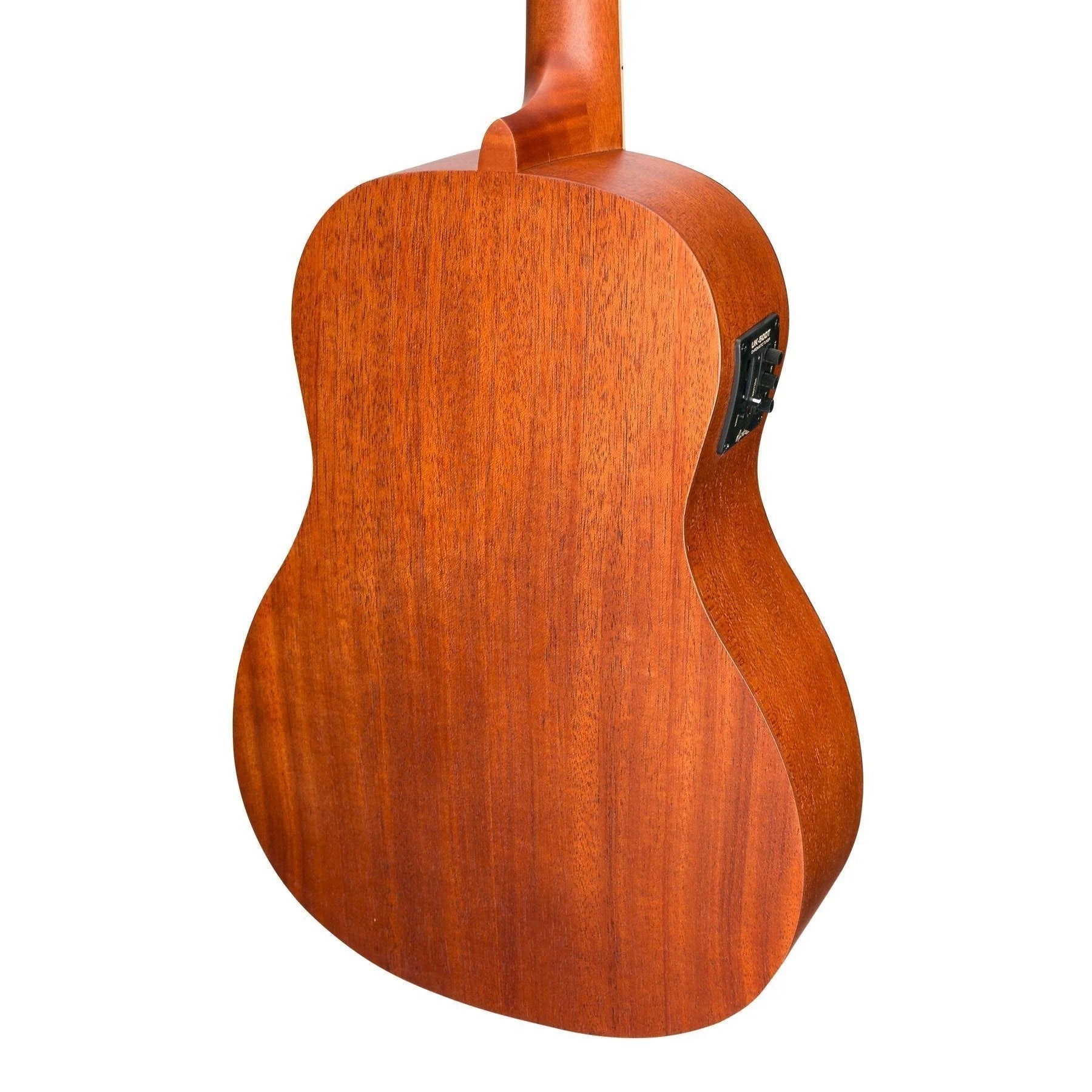 Martinez Southern Belle Electric Baritone Ukulele - Solid Mahogany Top with Hard Case (Sunburst)