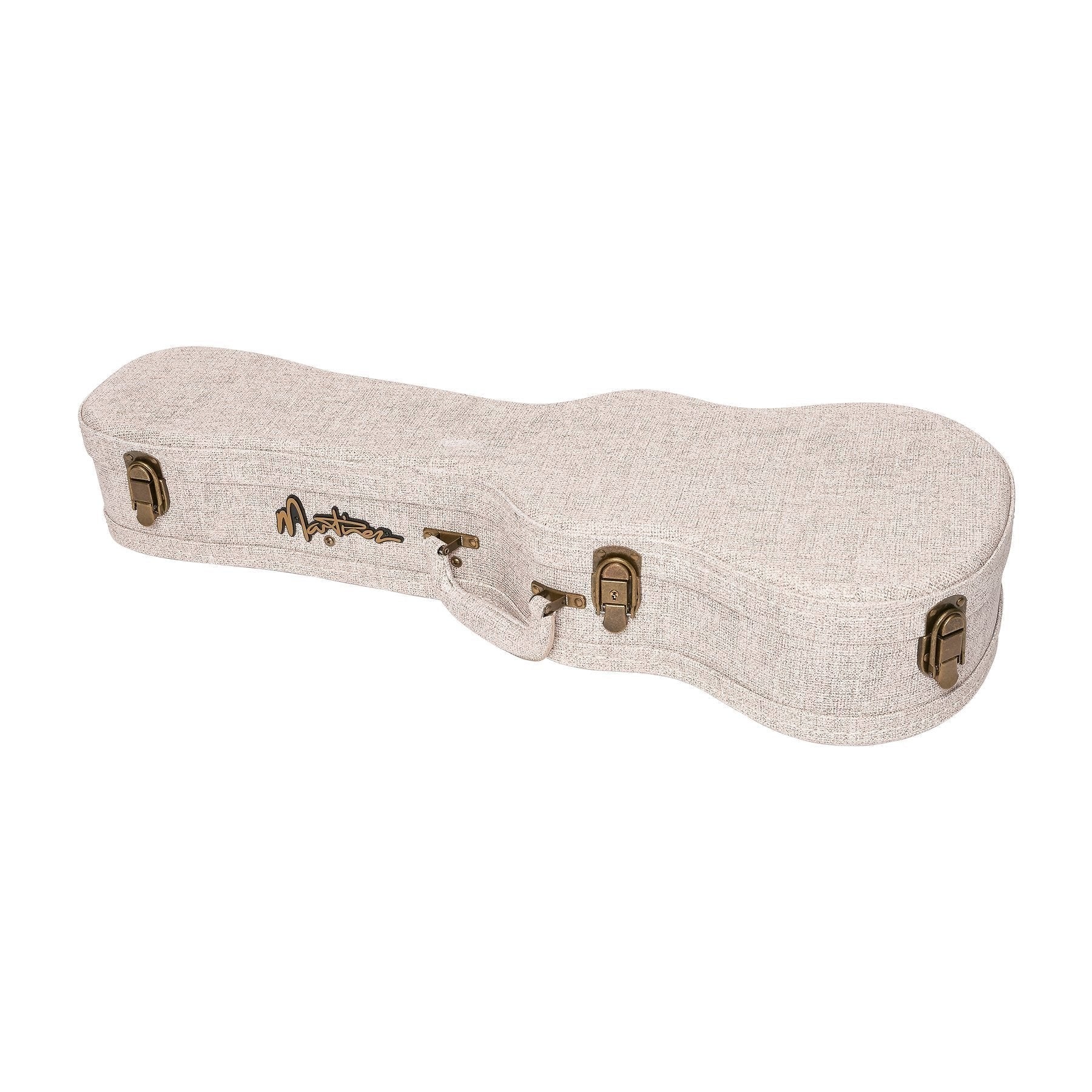 Martinez Southern Belle 7 Series Spruce Electric Tenor Ukulele with Hard Case (Natural Gloss)