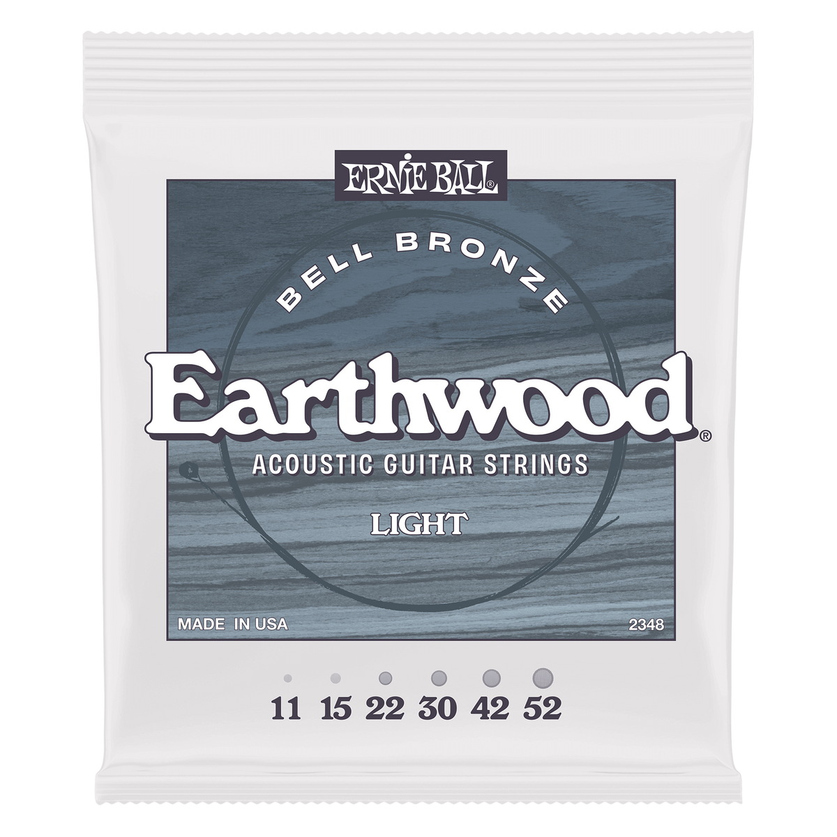 Ernie Ball Light Earthwood Bell Bronze Acoustic Guitar Strings 11-52 Gauge