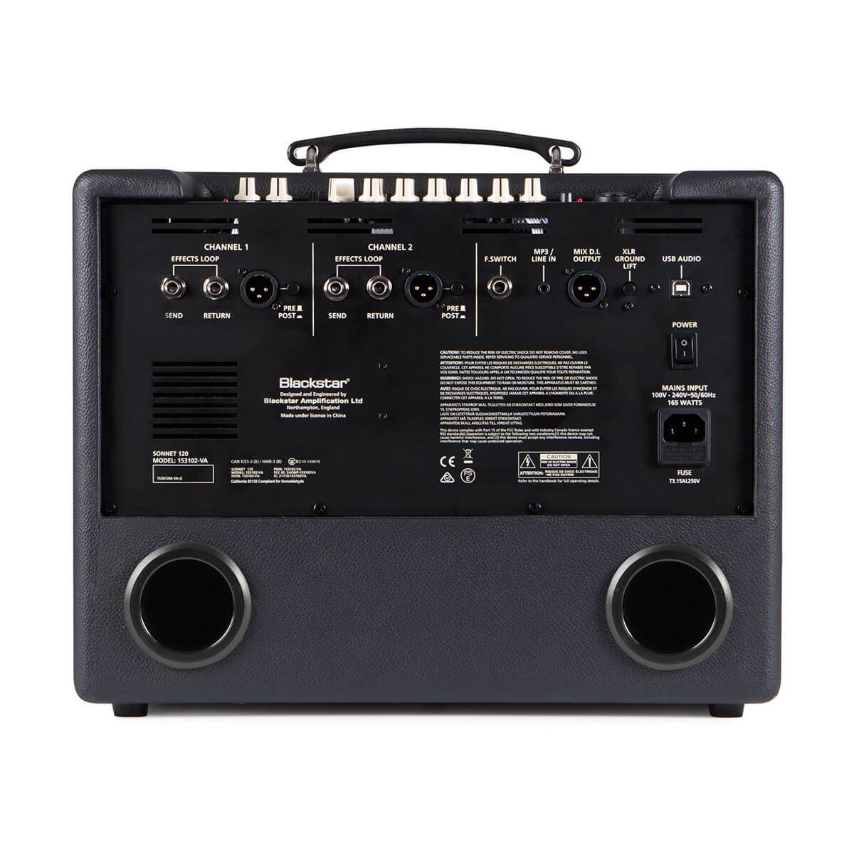 Blackstar Sonnet 120 Watt Acoustic Guitar Combo Amplifier in Black