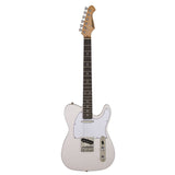 Aria Pro II TEG-Series Electric Guitar in Ivory with White Pickguard