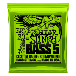 Ernie Ball Regular Slinky 5-String Nickel Wound Electric Bass Strings, 45-130 Gauge