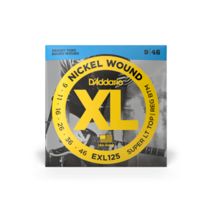 D'Addario EXL125 Nickel Wound Electric Guitar Strings, Super Light Top/ Regular Bottom, 9-46