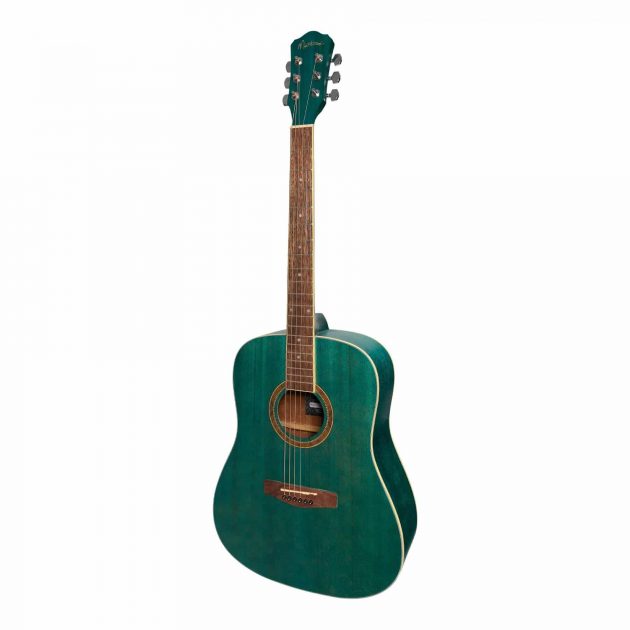 green acoustic guitar