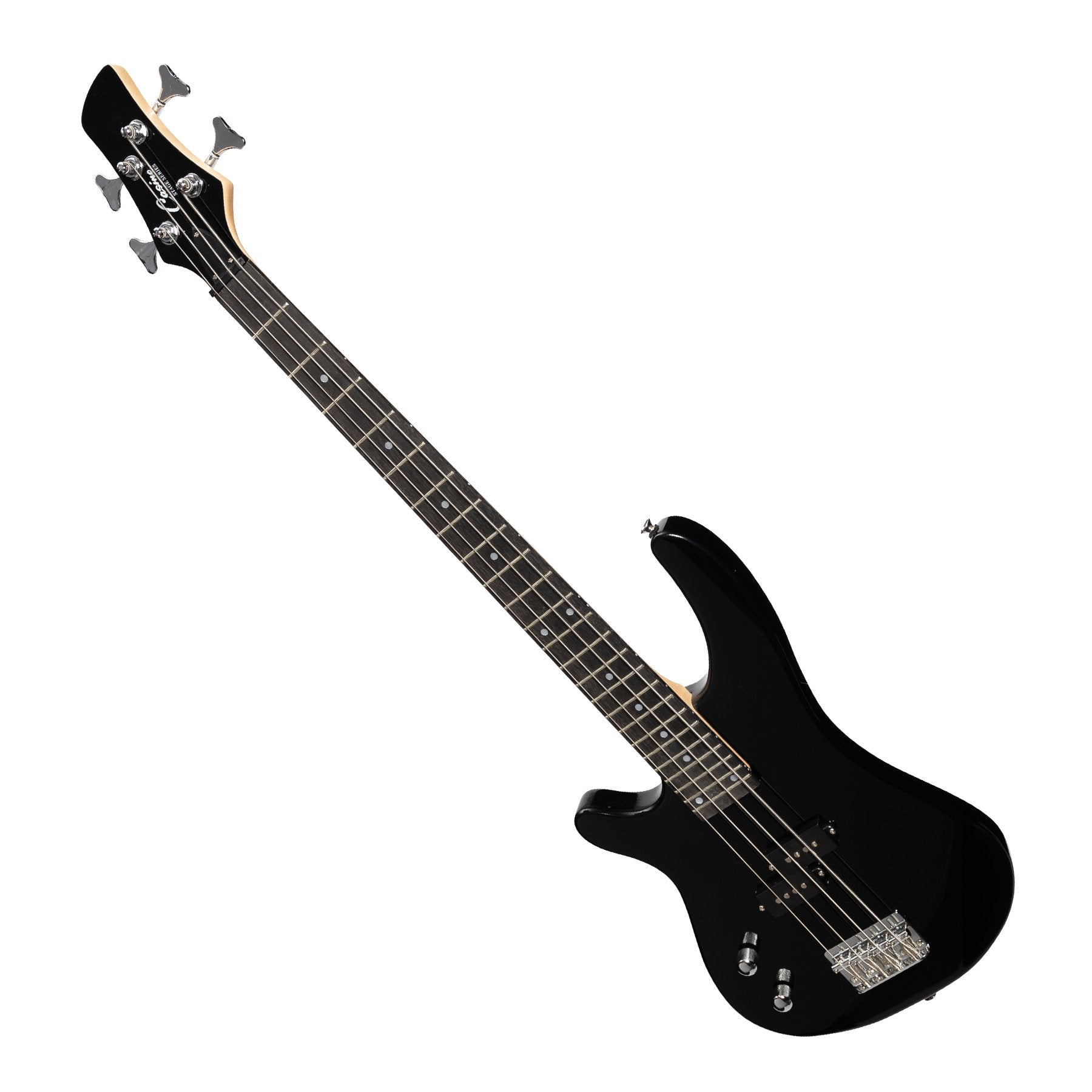 Casino '24 Series' Left Handed Short Scale Tune-Style Electric Bass Guitar  Set (Black) - Music Specialist