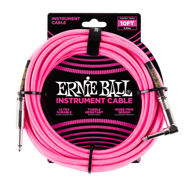 Ernie Ball 3 Meters Braided Straight / Angle Instrument Cable