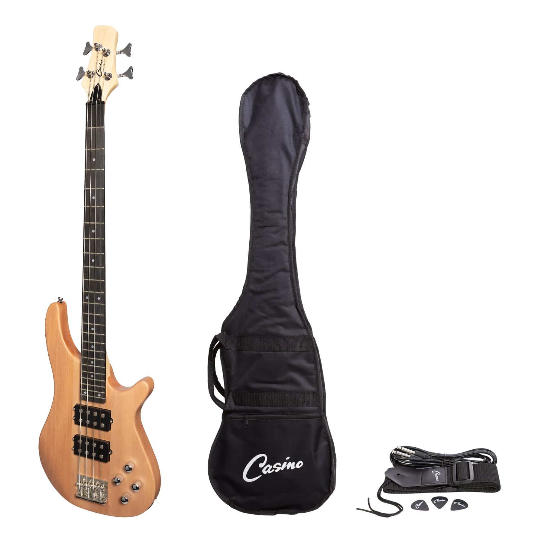 Casino '24 Series' Mahogany Tune-Style Electric Bass Guitar Set in